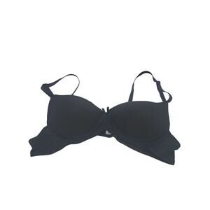 Ma Mia Bra 34A Womens Wire Free Black Padded Adjustable Straps